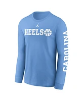 Jordan Men's Carolina Blue North Tar Heels Basketball Icon Two-Hit Long Sleeve T-Shirt