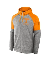 Nike Men's Heather Gray Tennessee Volunteers Fitness Raglan Performance Full-Zip Hoodie