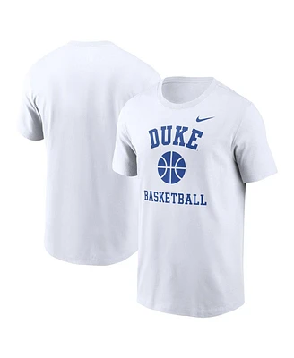 Nike Men's White Duke Blue Devils Basketball Icon T-Shirt