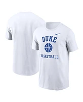 Nike Men's White Duke Blue Devils Basketball Icon T-Shirt