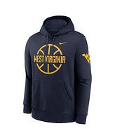 Nike Men's Navy West Virginia Mountaineers Basketball Icon Club Fleece Pullover Hoodie