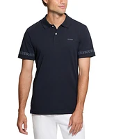 Guess Men's Nolan Relaxed-Fit Logo-Print Polo Shirt