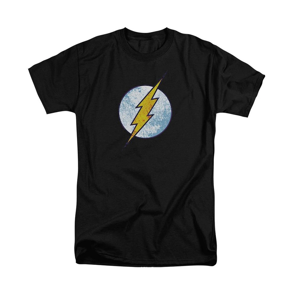 Flash Men's Dc Dc Comics Neon Distress Logo Short Sleeve Adult Tee / T-Shirt