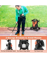 Mecale 2400 Psi Electric Pressure Washer with 4 Universal Wheels