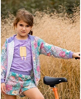 Deux par Big Girls Organic Cotton Tee Mauve And Yellow Lollipop