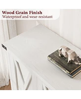 gaomon Farmhouse Buffet Cabinet with Adjustable Shelf and Barn Doors