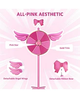 WinSpin 24" Dual Use Prize Wheel Tabletop or Floor Stand Fortune Spinning Pink