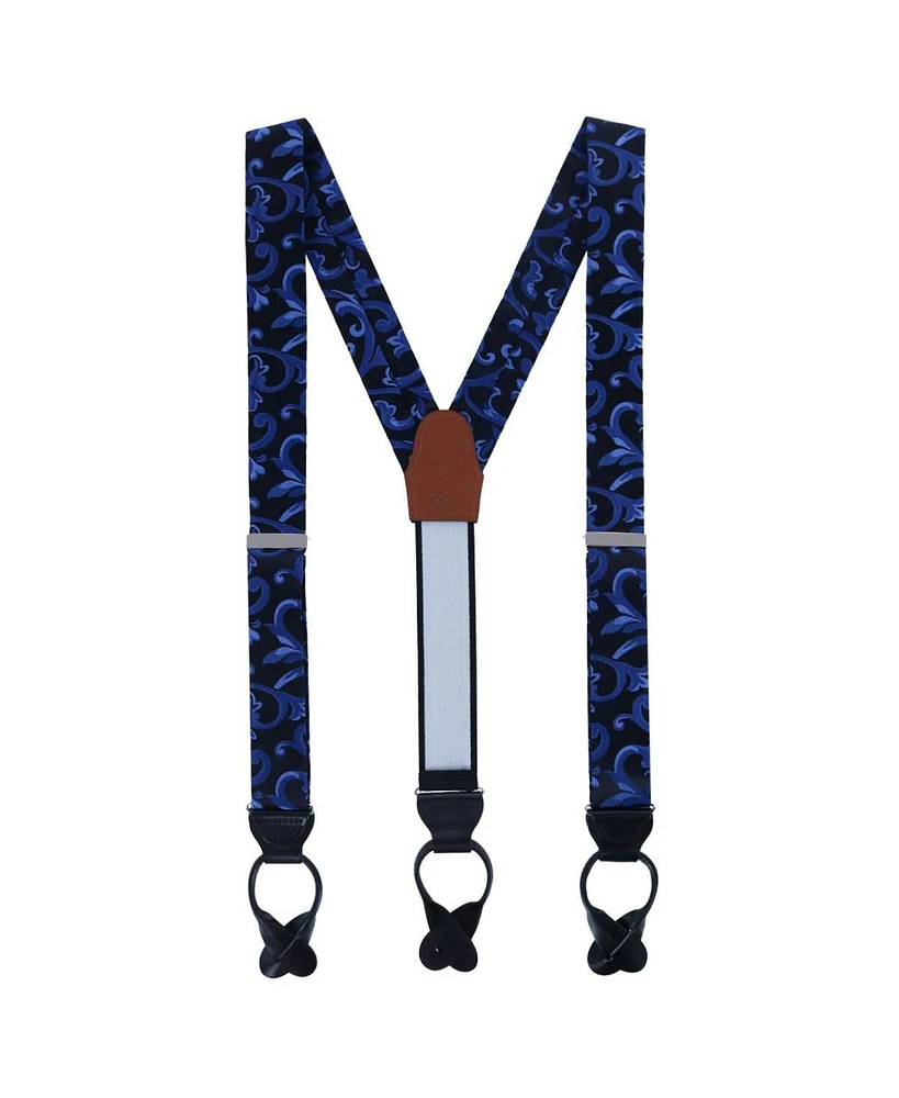 Trafalgar Christian the Romantic Brocade Silk Button End Suspenders