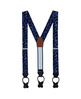 Trafalgar Men's Christian the Romantic Brocade Silk Button End Suspenders