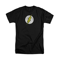 Flash Men's Dc Comics Logo Distressed Short Sleeve Adult Tee / T-Shirt