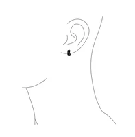 Bling Jewelry Simple Basic Polished Round Huggie Hoop Kpop Earrings Stainless Steel