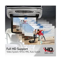 Pyle 13.3'' Car Overhead Monitor with Cd/Dvd Player, Usb, Sd, Fm Transmitter