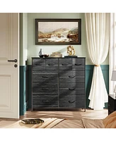 Wlive Fabric Dresser for Bedroom Storage Drawer UnitDresser with 10 Deep Drawers Office College Dorm