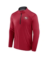 Fanatics Men's Scarlet San Francisco 49ers Defender Long Sleeve Quarter-Zip Jacket