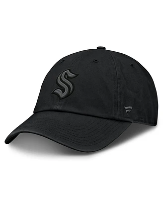 Fanatics Men's Black Seattle Kraken Authentic Pro Road Adjustable Hat