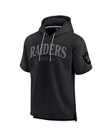 Fanatics Men's and Women's Black Las Vegas Raiders Elements Ready Short Sleeve Pullover Hoodie