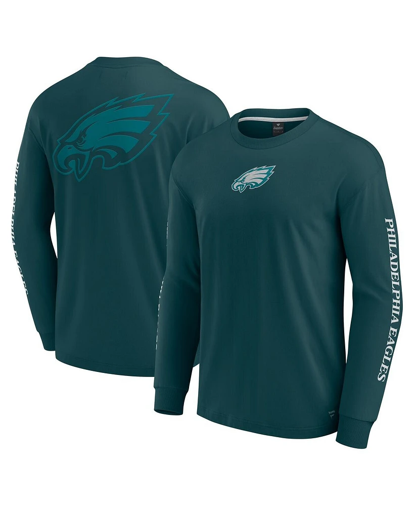 Fanatics Men's and Women's Midnight Green Philadelphia Eagles Elements Strive Long Sleeve T-Shirt