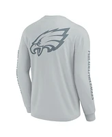 Fanatics Men's and Women's Gray Philadelphia Eagles Elements Strive Long Sleeve T-Shirt