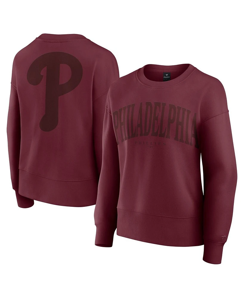 Fanatics Women's Burgundy Philadelphia Phillies Elements Flow Pullover Sweatshirt