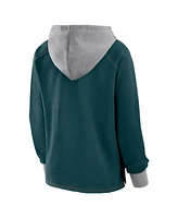 Logo Athletic Women's Midnight Green Philadelphia Eagles Boom Fleece Pullover V-Neck Hoodie