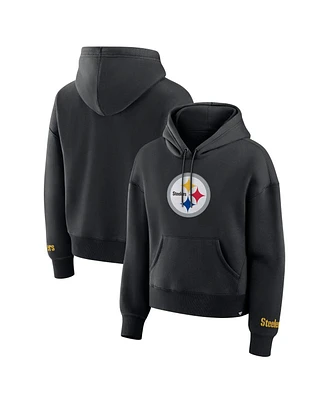 Fanatics Women's Black Pittsburgh Steelers Legacy Fleece Pullover Hoodie