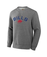 Fanatics Men's Heather Gray Buffalo Bills Loop Terry Pullover Sweatshirt