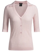 Boss by Hugo Women's V-Neck Short-Sleeve Sweater