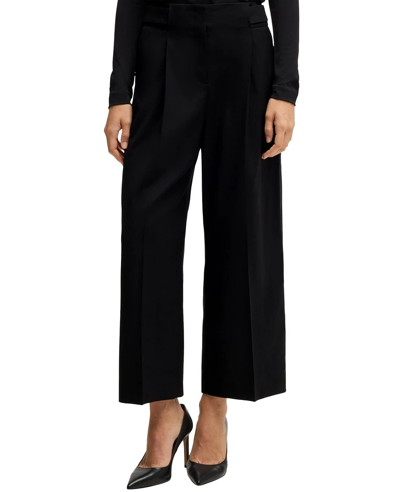 Boss by Hugo Women's Regular-Fit High-Waisted Trousers