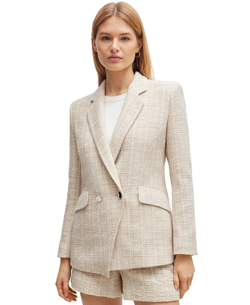 Boss by Hugo Boss Women's Regular-Fit Tweed Blazer