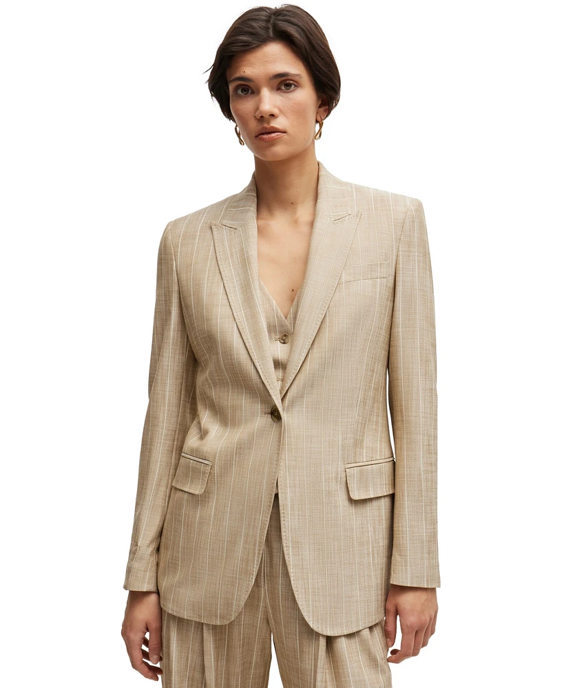 Boss by Hugo Boss Women's Regular-Fit Pinstripe Blazer