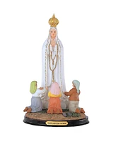 Fc Design "2-pc Set" 12"H Our Lady of Fatima with Prayer Statue Our Lady of The Holy Rosary of Fatima Holy Figurine Statue Ornament Home Room Office D