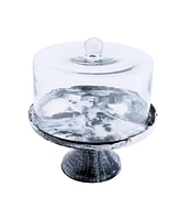 Godinger Lucente Resin Cake Stand and Dome