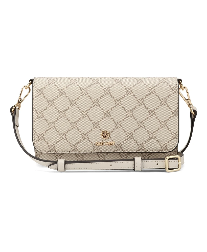 Nine West Women's Lockup 9 Phone Crossbody Wallet