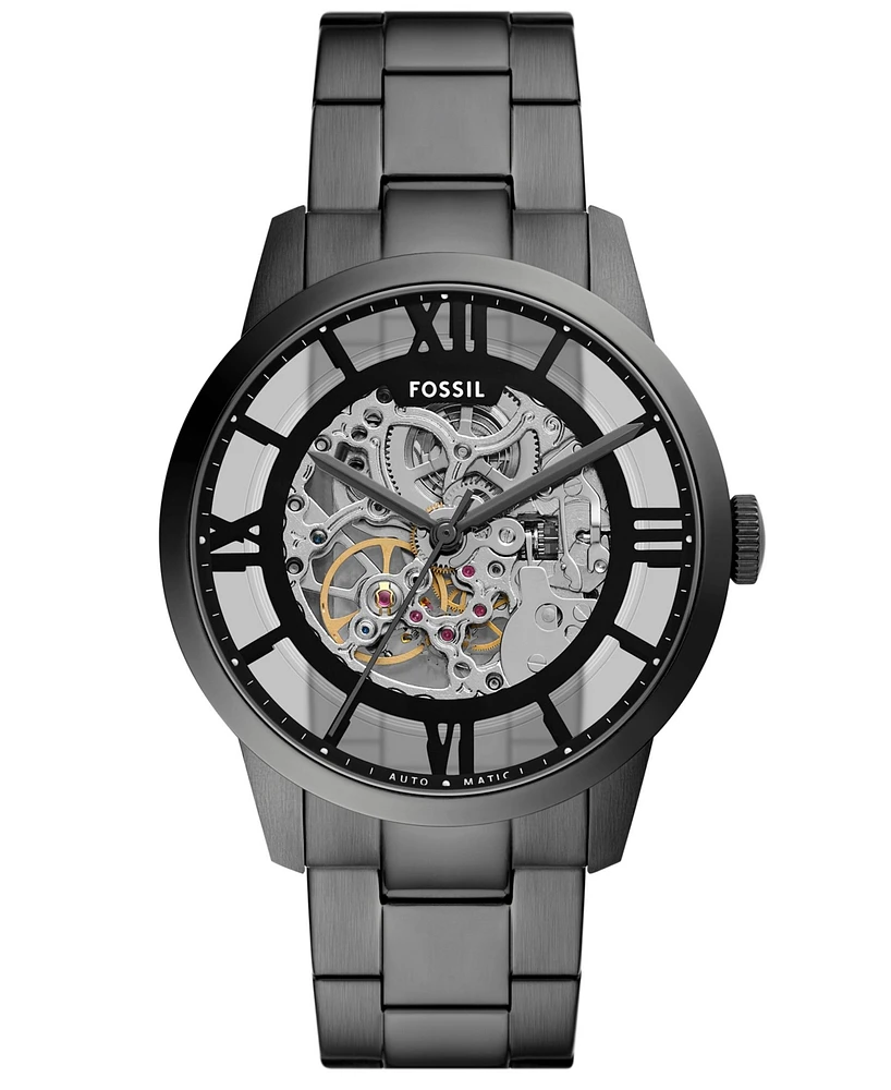 Fossil Men's Townsman Automatic Gunmetal Stainless-Steel Watch, 44mm