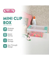 Sterilite Mini Clip Box, Stackable Small Storage Bin with Latching Lid, 6 Pack