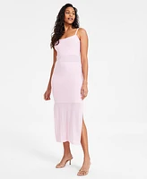 Bar Iii Women's Sleeveless Side-Slit Midi Sweater Dress, Exclusively at Macy's