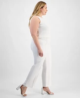 Anne Klein Plus High Rise Pull-On Pants