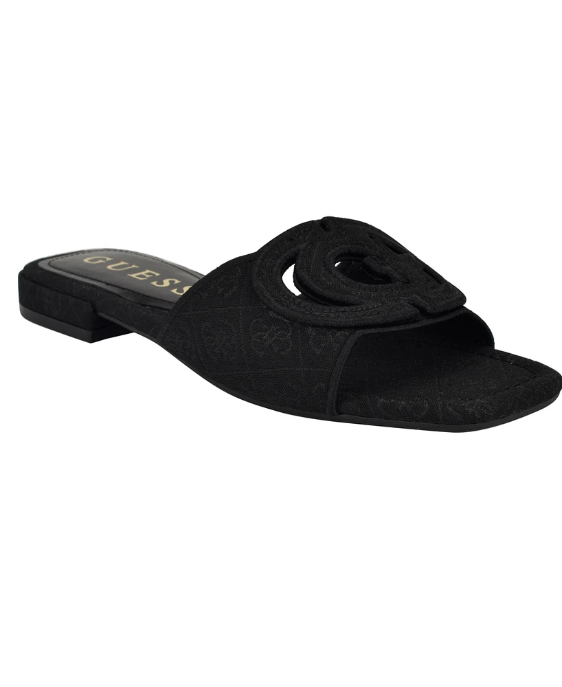 Guess Women's Tarishae One Band Quattro-g Slip On Flat Sandals