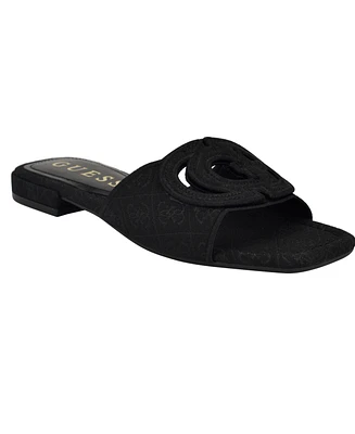 Guess Women's Tarishae One Band Quattro-g Slip On Flat Sandals