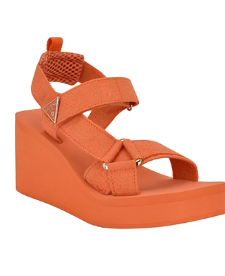 Guess Women's Daysa Quattro-g Strappy Eva Wedge Sandals