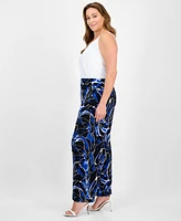 Anne Klein Plus High-Rise Pull-On Palazzo Pants