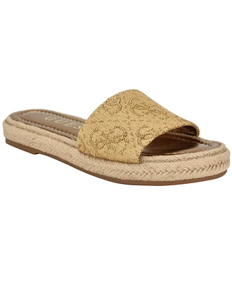 Guess Women's Katic Slide Espadrille Flat Sandals