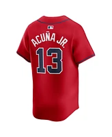 Nike Men's Ronald Acuna Jr. Red Atlanta Braves Alternate Limited Player Jersey