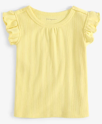 First Impressions Baby Girls Solid Flutter-Sleeve Top, Exclusively at Macy's