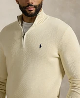 Polo Ralph Lauren Men's Big & Tall Cotton Quarter-Zip Sweater