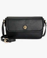 Giani Bernini Pebble East West Small Flap Crossbody, Exclusively at Macy's