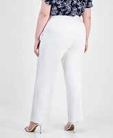 Ak Anne Klein Plus Grace Pull-On Pants