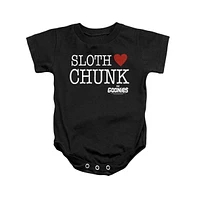 The Goonies Baby Girls Baby-Girls Sloth Heart Chunk Snapsuit