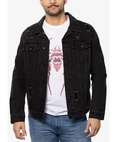 Spring + Mercer Men's Graphic Rhinestone Denim Jackets