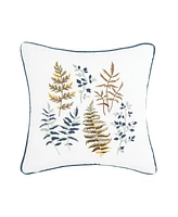 C&F Home Botanical Leaves Embroidered Throw Pillow